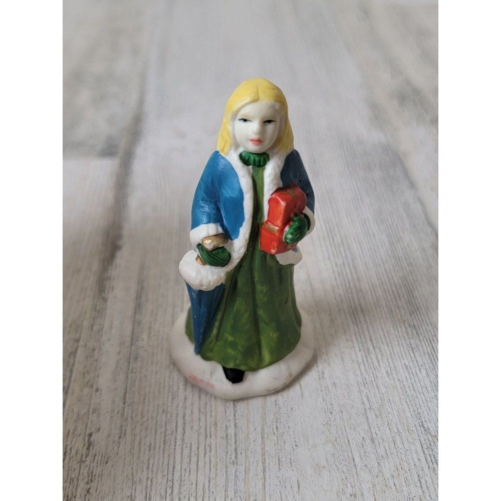 Ceramic blonde mom present gift village accessory xmas